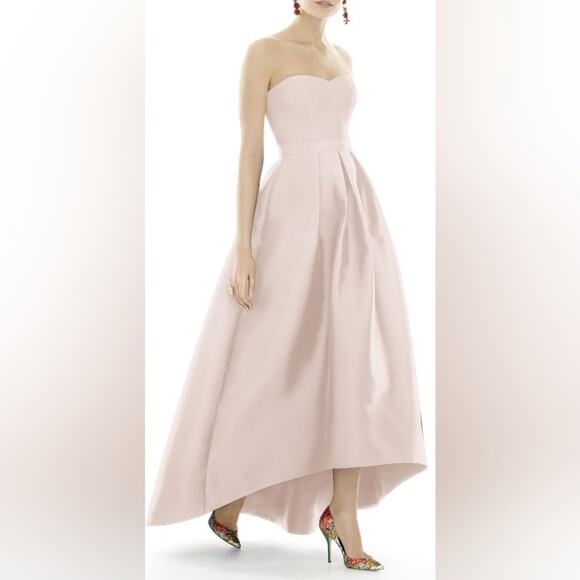 Alfred Sung Strapless High/Low Ballgown 0 - Picture 1 of 10